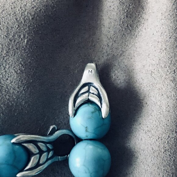 David Yurman 8mm Spiritual Beads Bracelet SS w/Turquoise 8.25” MSRP $1,250 “Mint - Picture 5 of 9